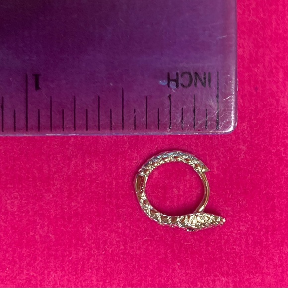 Sterling Silver 925 Snake Huggie Hoop Earrings - Picture 5 of 5